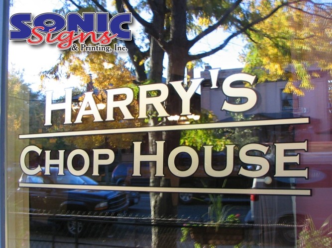 Sandblasted cedar sign