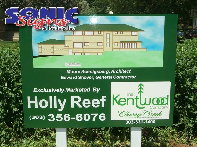 Custom sandblasted entry sign